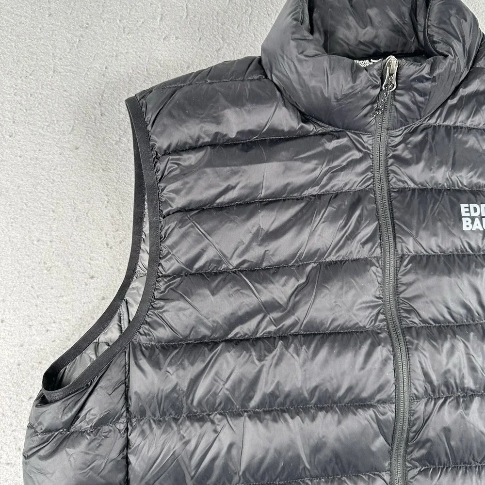 Eddie Bauer Down 650 Vest Men's XL Black Puffer Full Zip‎ Insulated Cirruslite